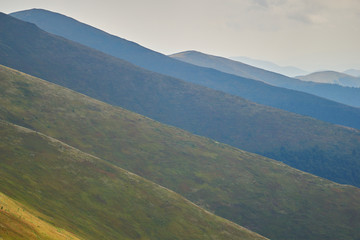 Mountain view, endless hills, scenery