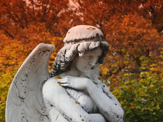  An angel in a cemetery
