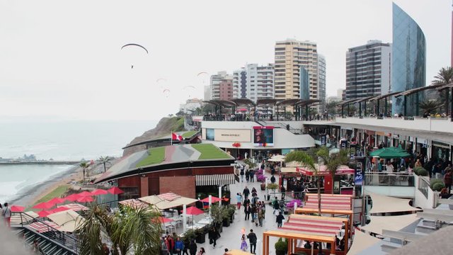 Larcomar megacomplex - Miraflores, Lima, Peru - Time lapse