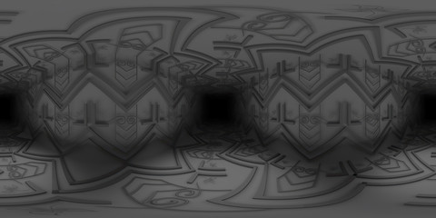 3d illustration, 3d rendering, vr 360 panorama abstract images of the geometry background