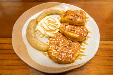 パンケーキとバナナ