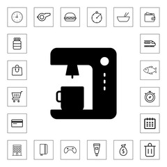Coffee maker icon for web and mobile