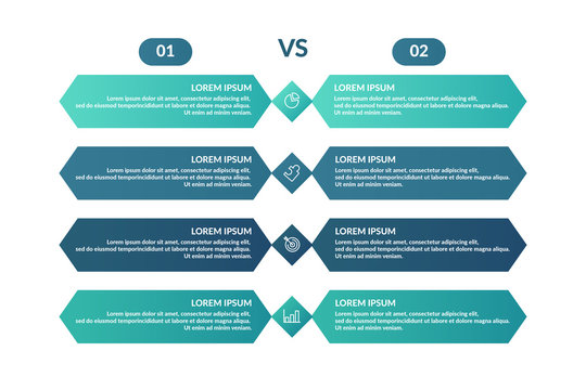 Comparison Infographic Template Design For Business Presentation 