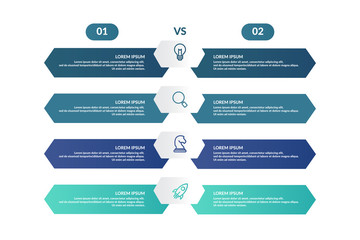 comparison infographic template design for business presentation 
