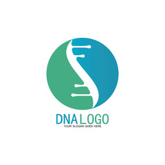 DNA vector logo design template.modern medical logotype.laboratory science icon symbol.colorful pharmacology sign-vector