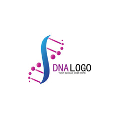 DNA vector logo design template.modern medical logotype.laboratory science icon symbol.colorful pharmacology sign-vector