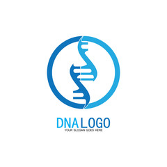 DNA vector logo design template.modern medical logotype.laboratory science icon symbol.colorful pharmacology sign-vector