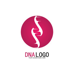 DNA vector logo design template.modern medical logotype.laboratory science icon symbol.colorful pharmacology sign-vector