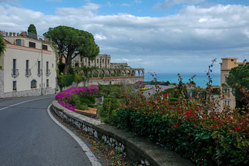 Taormina famous historical touristic town on Sicily, Italy