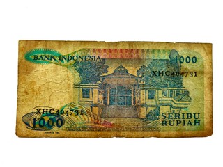 Old Indonesian currency, old rupiah.