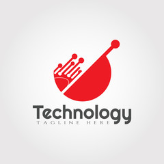 Technology logo design, illustration element