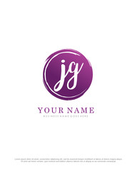 J G JG initial splash logo template vector. A logo design for company and identity business.