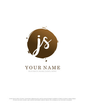 J S JS initial splash logo template vector. A logo design for company and identity business.