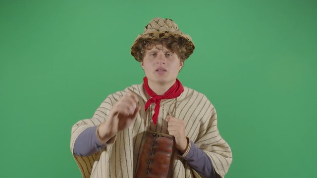 Adult Man Peasant No With Finger