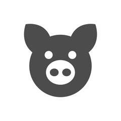 Pig icon. Piggy face. Vector illustration.