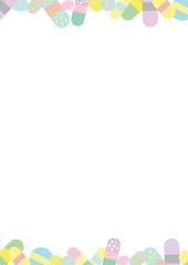 Prescription Pills and Drugs Illustration Border Frame Vector