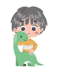 Isolated boy cartoon with toy vector design