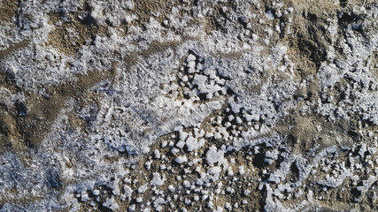 rock texture background with salt crystals