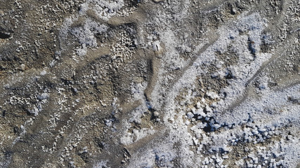 rock texture background with salt crystals