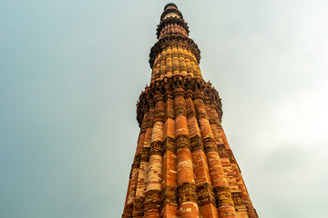 Calligraphy on Qutub Minar, Delhi, India