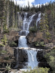 Tangle Creek Falls in Jasper National Park in Alberta, Canada