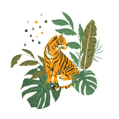 Jungle Leopard Tiger Leaf