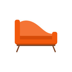 Upholstered couch or divan-bed single icon vector illustration isolated.
