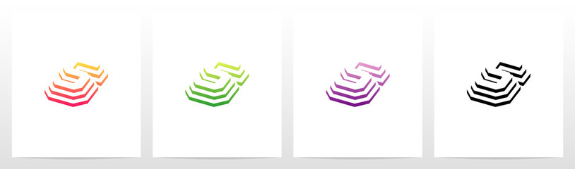 Steps On Letter Logo Design S