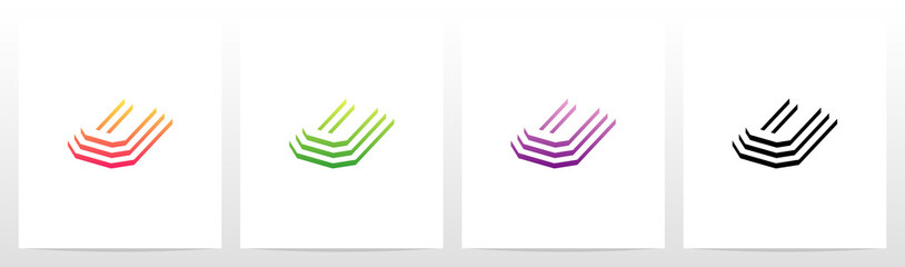 Steps On Letter Logo Design U