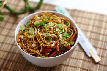 Asian food in a restaurant