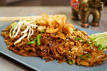 Asian food in a restaurant