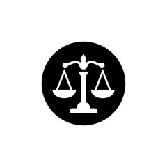 scale icon vector design symbol of legal,justice