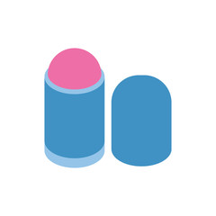 deodorant in rolon makeup product isolated icon