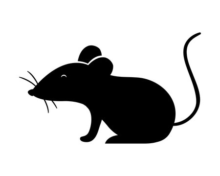 Isolated mouse silhouette vector design