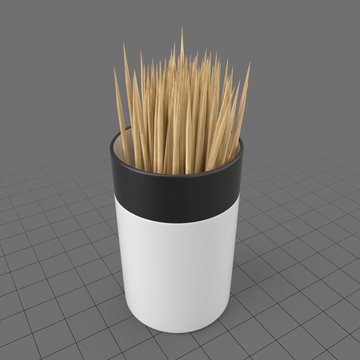 Toothpicks in holder