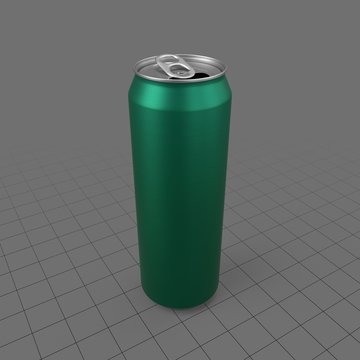 Open 568 ml beverage can