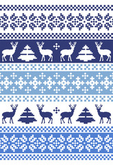 christmas seamless pattern with deers