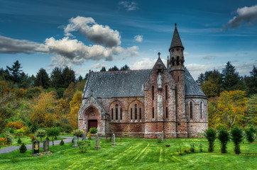 St Palladius church in the grounds of Drumtochty Castle