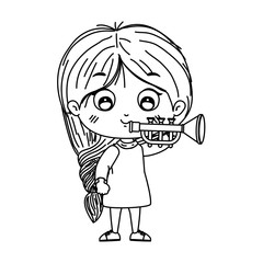 Isolated girl cartoon vector design