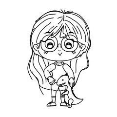 Isolated girl cartoon vector design