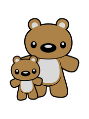 2 kleine süße liebe grizzly braunbär große nase