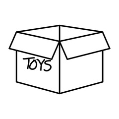 Isolated toys box vector design