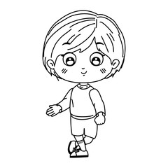 Isolated boy cartoon vector design
