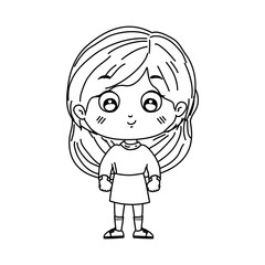 Isolated girl cartoon vector design