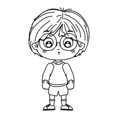 Isolated boy cartoon vector design