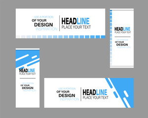 Set of vector banner background design/web banner/rol banner/white and blue