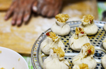 Chinese Family Make Shaomai, Rice Dumplings, Traditional Chinese Food,