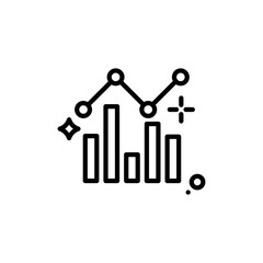 Growth Chart Vector Line Icon