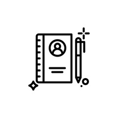 Jotter Vector Line Icon