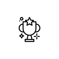 Star Trophy Vector Line Icon